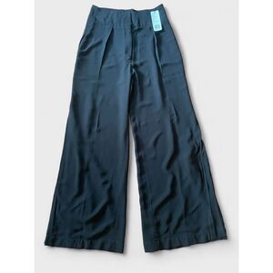 NWT AKRIS Women’s Wide-leg Slits 100% Natural Mulberry Silk Trousers US 6 Brand